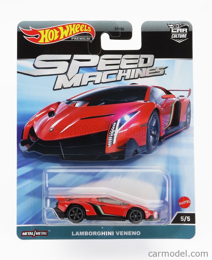 MATTEL HOT WHEELS HKC41 Scale 1/64 | LAMBORGHINI VENENO 2013 RED