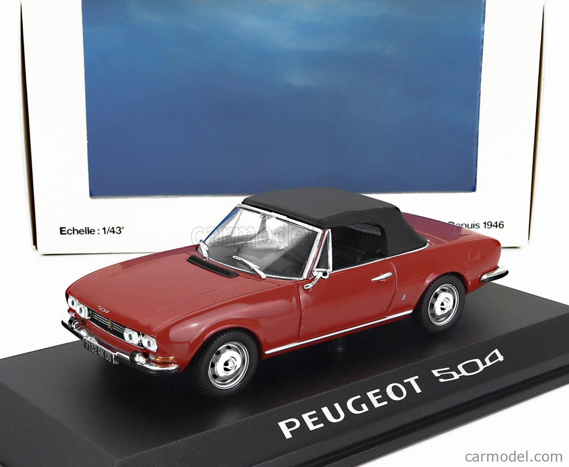 Modèle Réduit Peugeot 504 Cabriolet 1969 Gris Métal Norev 1/43 - Boîte Fermée