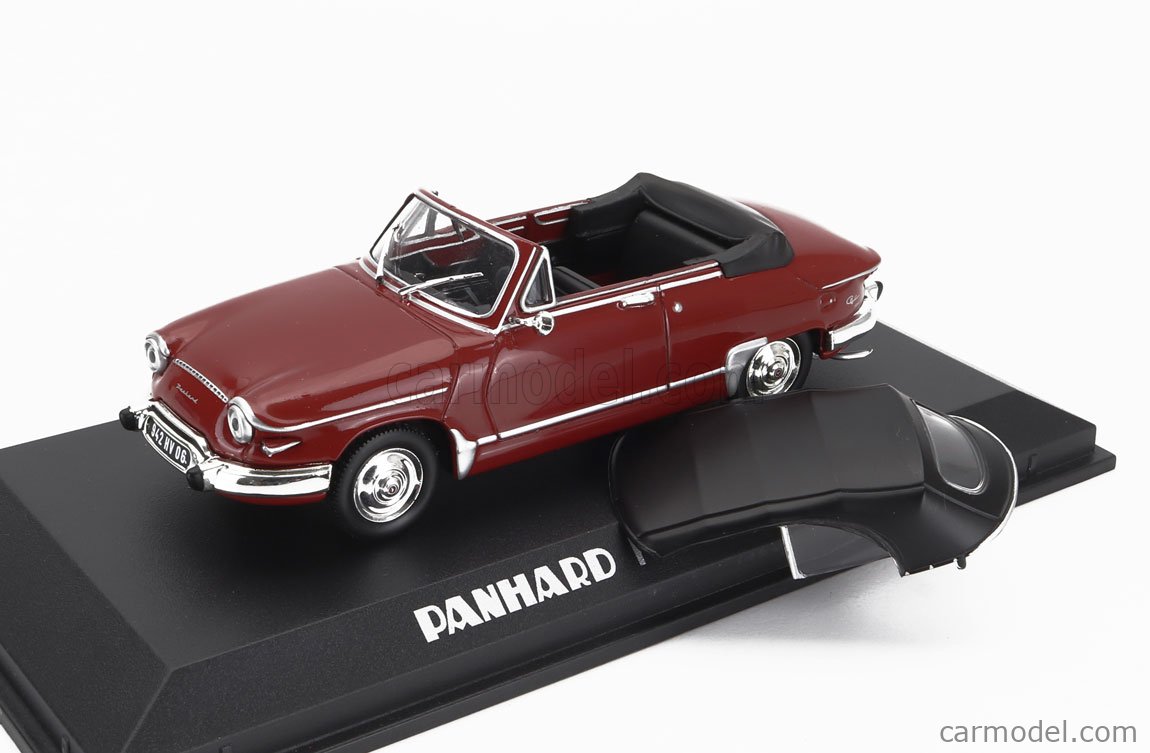 Miniature Eligor Leader CEC 1/43 - Panhard PL17 Cabriolet Rouge Avec Personnage, Occasion
