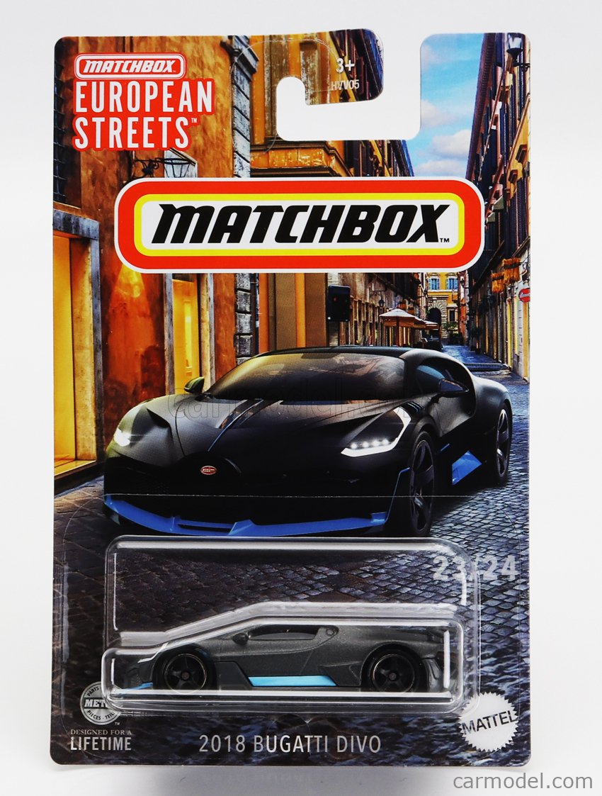 Modellino in miniatura Bugatti Divo 1/24 Maisto grigio mat/blu clair Modellino in miniatura Bugatti Divo 1/24 Maisto grigio mat/blu clair