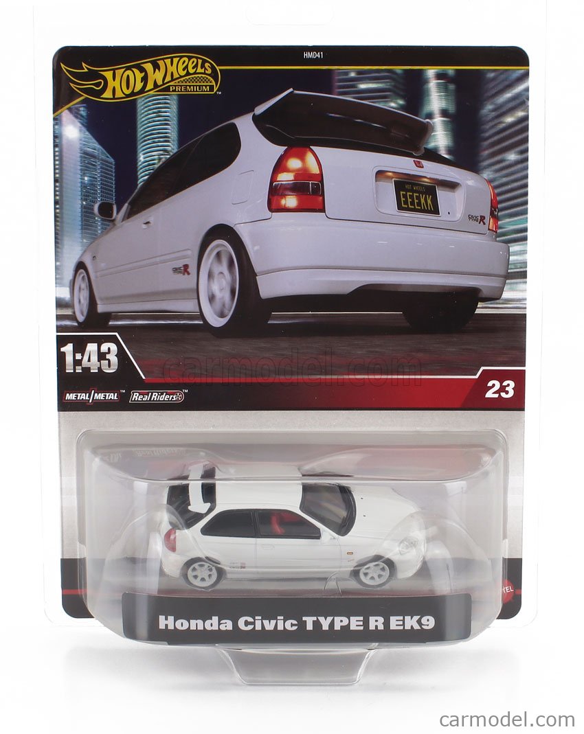 Hot Wheels Premium 1:43 - Honda Civic Type R EK9 Blanc - Modèle 2025 JCN65 - Neuf