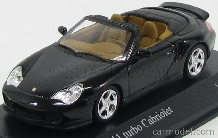 Porsche 911 Turbo Cabriolet (996) Minichamps 1/43 - Bleu, Modèle 2003