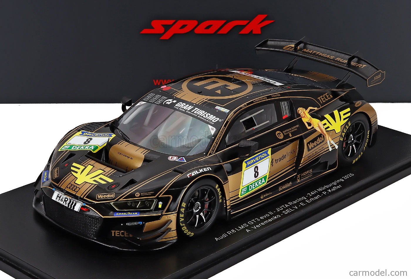スパーク Audi R8 LMS GT3 シェラー特注 24ニュル優勝!! SPARK-MODEL 18SG069 Масштаб 1/18 | AUDI R8 LMS GT3 EVO II TEAM