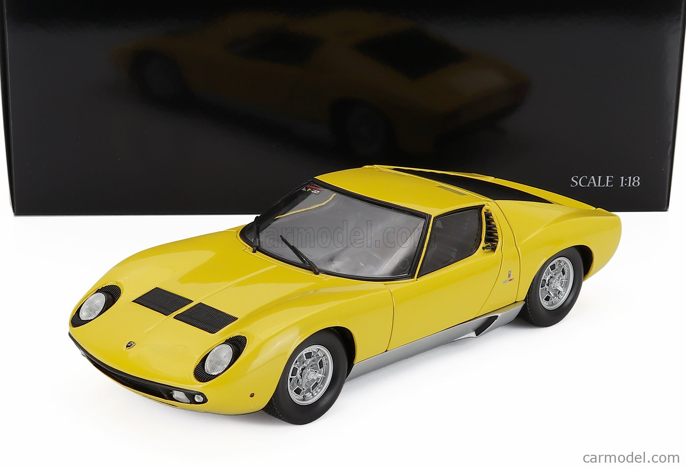 KYOSHO 08314Y Scale 1/18 | LAMBORGHINI MIURA P400 1968 YELLOW SILVER