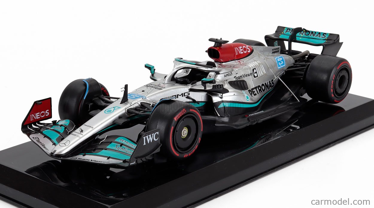 Miniature F1 Spark 1:43 – Mercedes W13E Petronas #63 – George Russel – Miami GP 2022