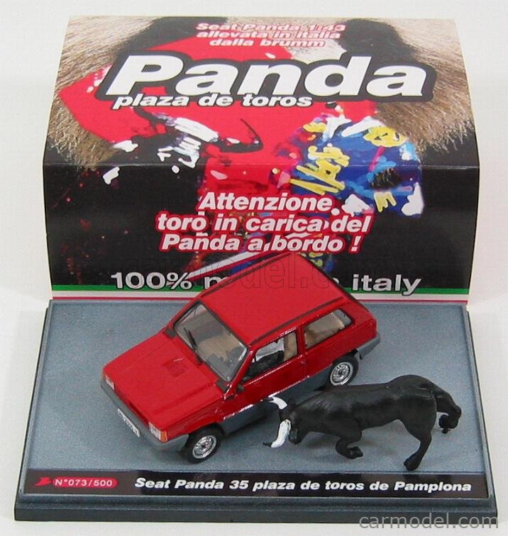 Pamplona 'Attenzione Panda A Bordo' 1:43 Seat Panda 35 Plaza De Toros 1980 
