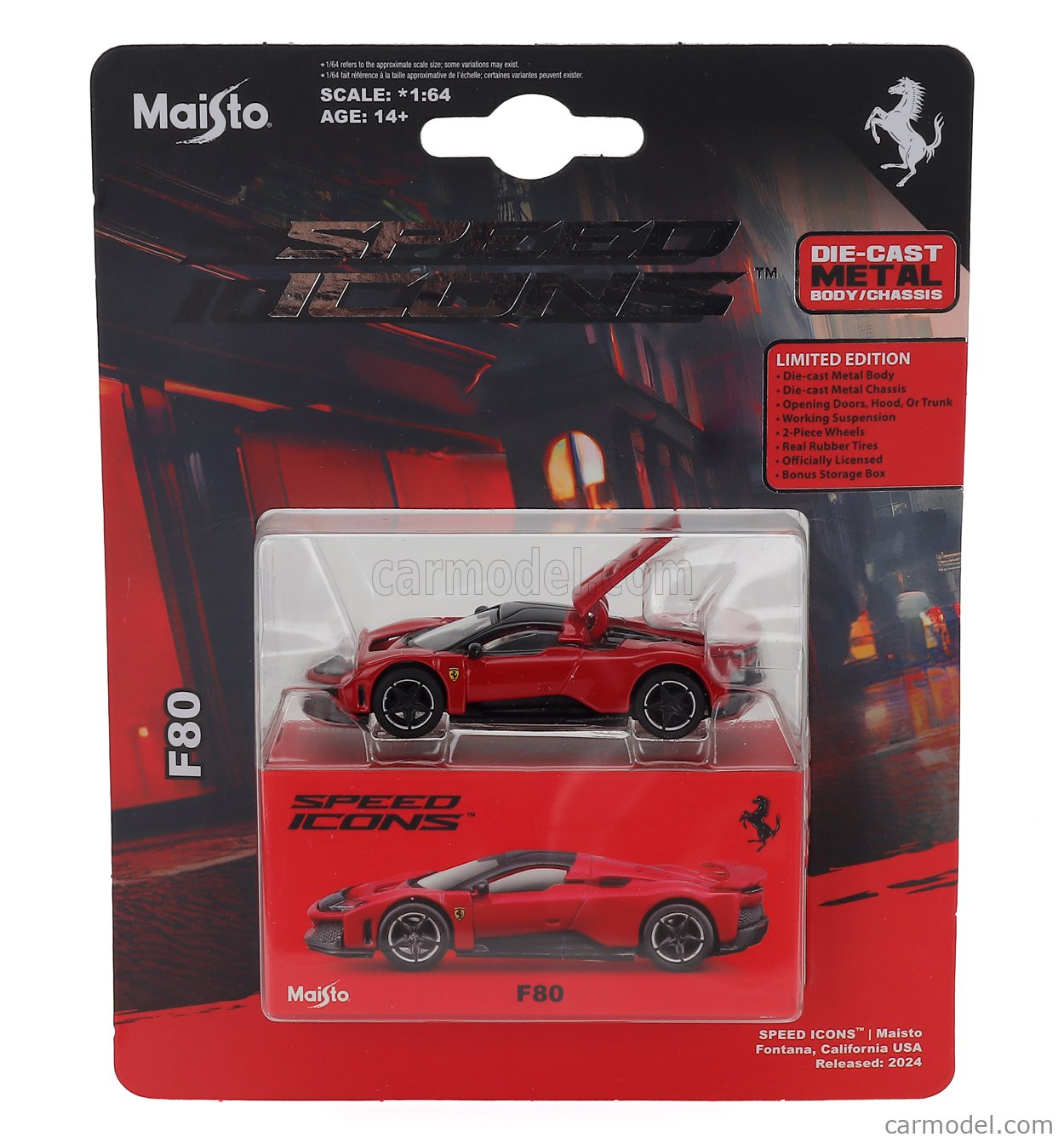 MAISTO 15715R Scale 1/64 | FERRARI F80 2024 RED