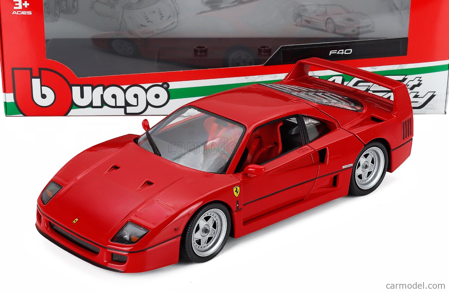 BURAGO 18-16023R Scale 1/18 | FERRARI F40 1987 RED
