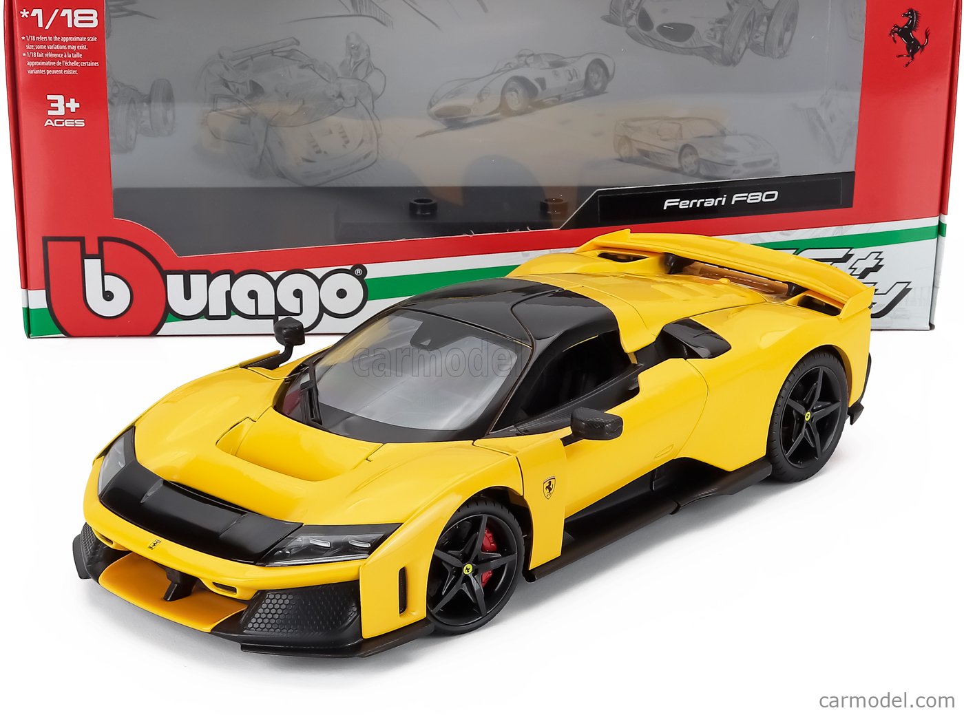 ブラーゴ 1/18 フェラーリ F80 2024 (イエロー) Bburago（ブラーゴ） ＜予約品＞ Burago signature 1/18 Ferrari F80