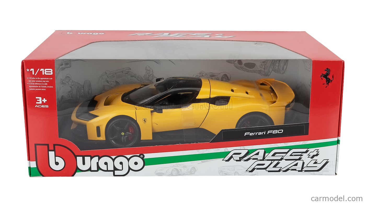 ブラーゴ 1/18 フェラーリ F80 2024 (イエロー) Bburago Signature Series 2024 Ferrari F80 Yellow Metallic (Giallo