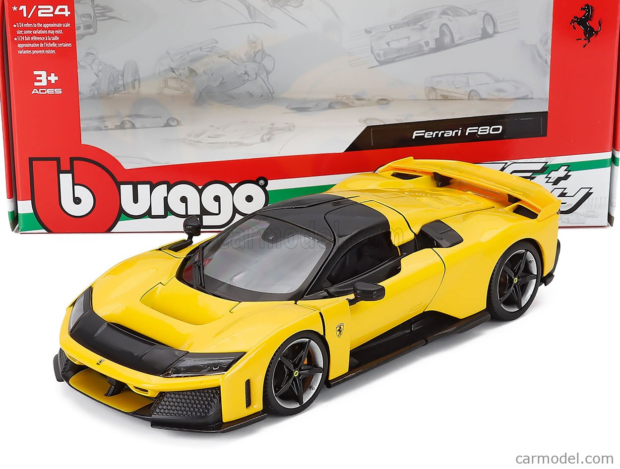 ブラーゴ 1/18 フェラーリ F80 2024 (イエロー) BURAGO 18-26034Y Escala 1/24 | FERRARI F80 2024 YELLOW