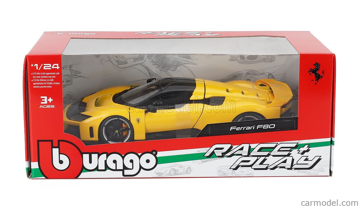 BURAGO 18-26034Y Escala 1/24 | FERRARI F80 2024 YELLOW