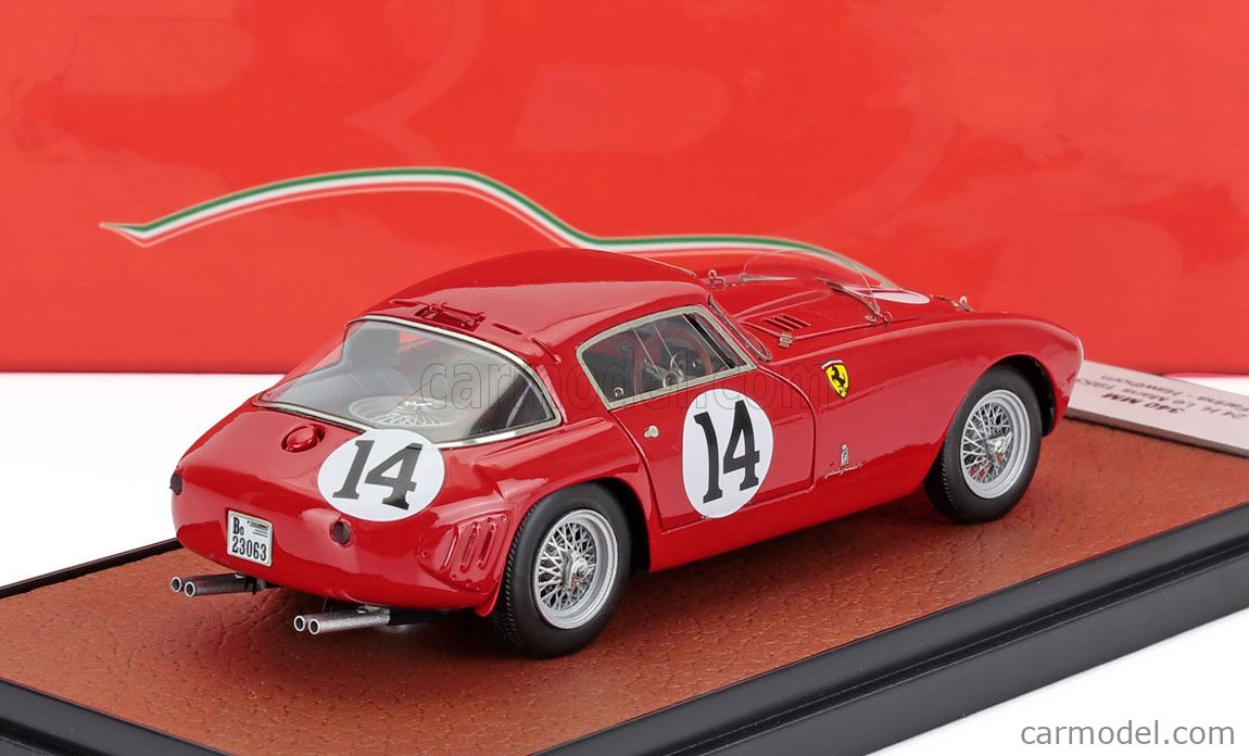 Ferrari 340 MM S/N 0320 24h Le Mans 1953 Driver Farina-Hawthorn 1/43 BBR267C
