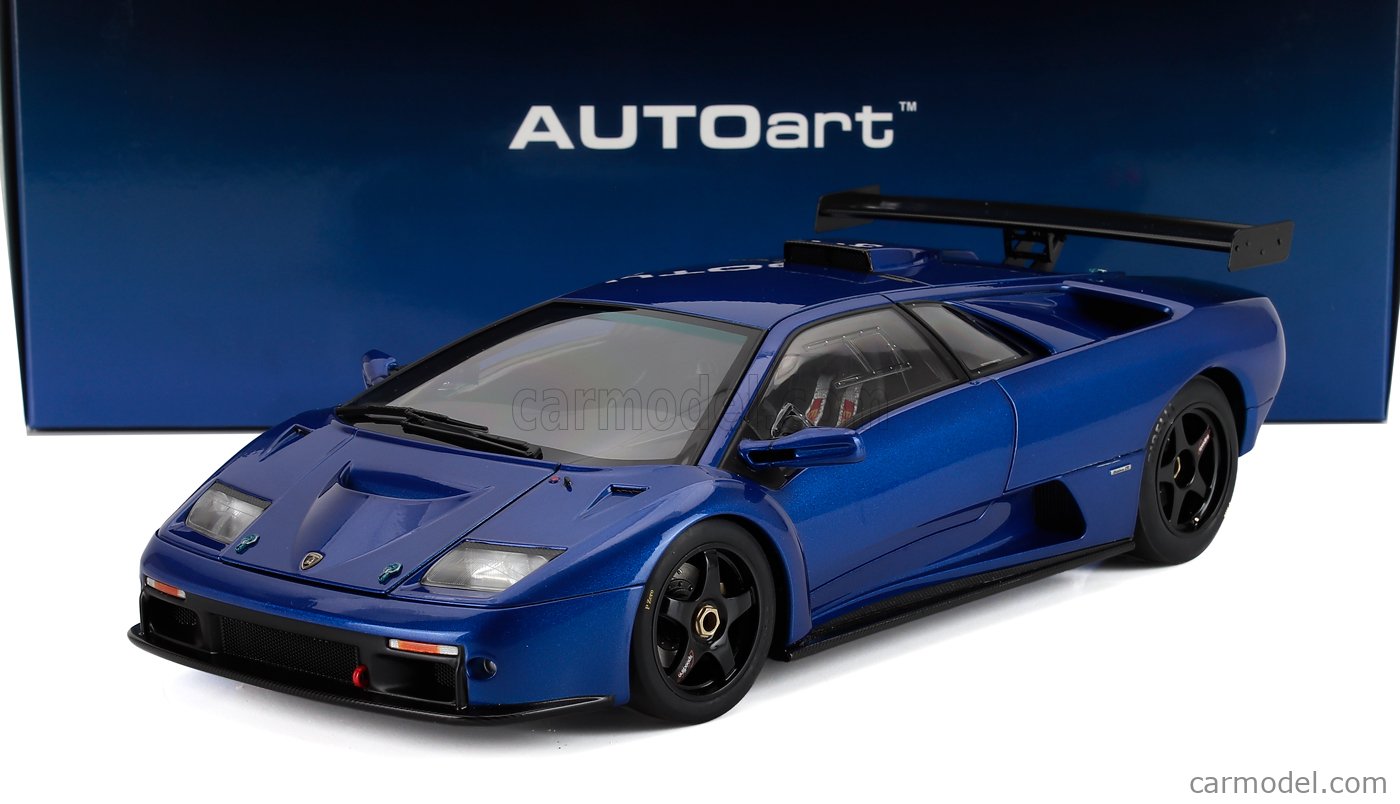 AUTOART 79135 Scale 1/18 | LAMBORGHINI DIABLO GTR 1999 MONTEREY BLUE