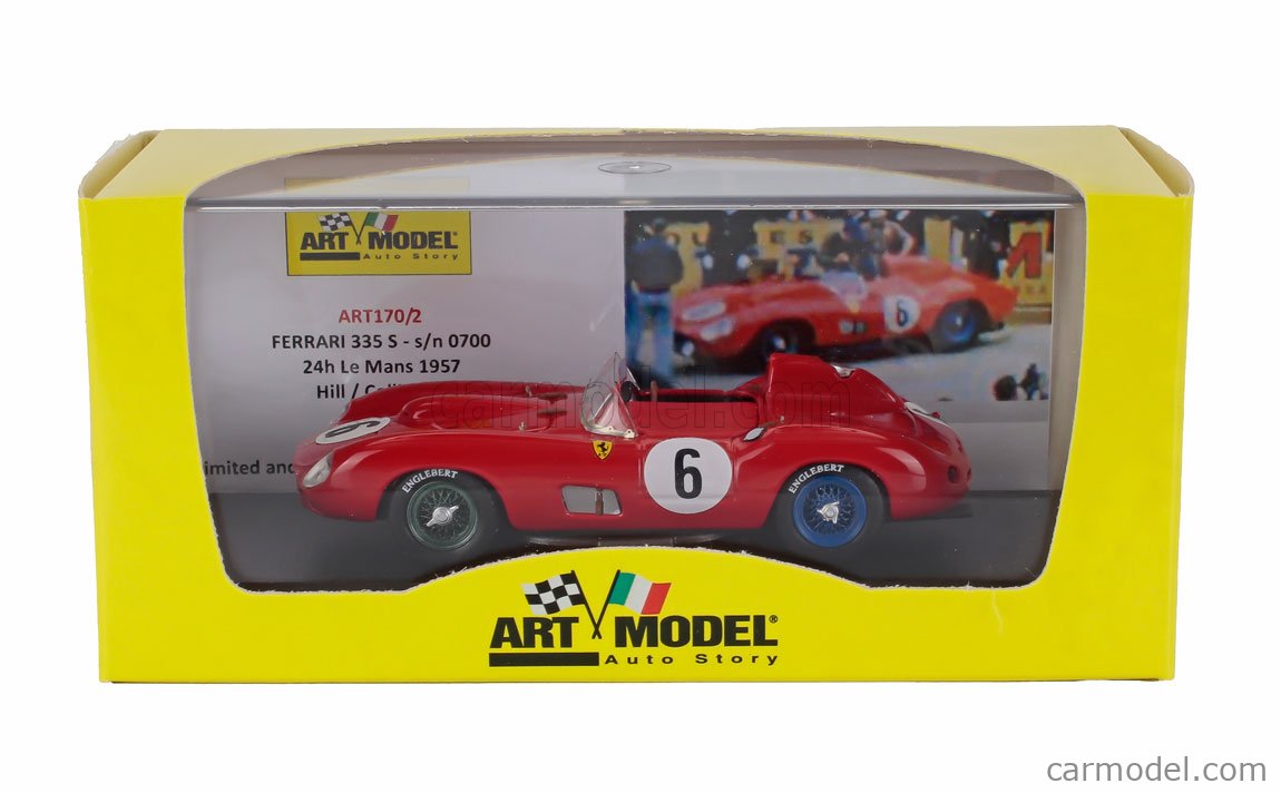 Miniature AMR – Ferrari 335S N°7 – Le Mans 1957 – Échelle 1:43 – Avec Boîte BBR