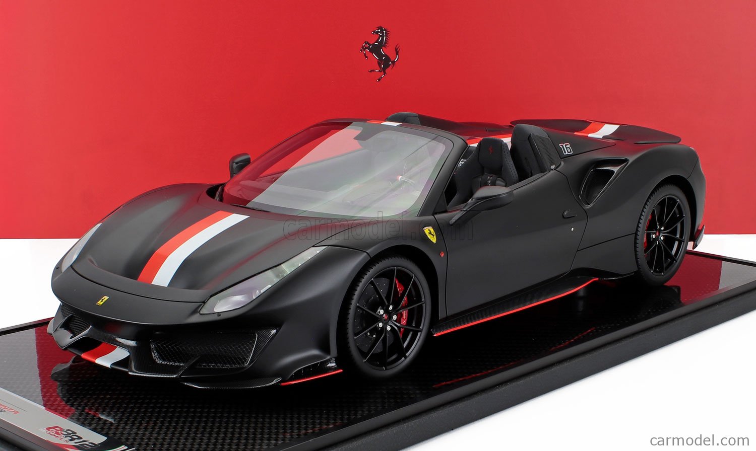 予約品＞ BBR 1/12 Ferrari 488 Pista Spider Matt Black Charles