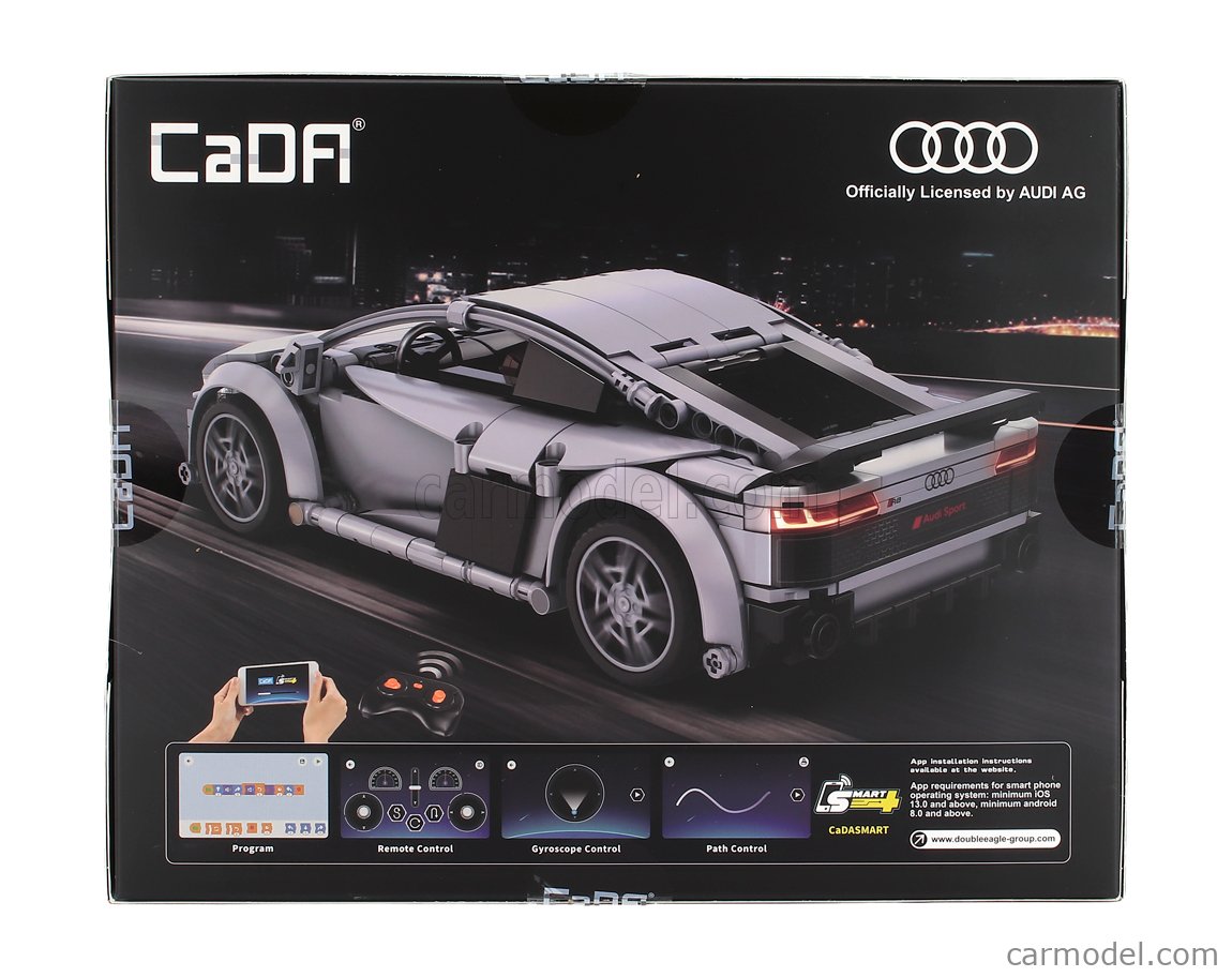 CADA DBLC57012W Scala 1/16 | AUDI RC R8 COUPE 2020 - 402 PCS GREY