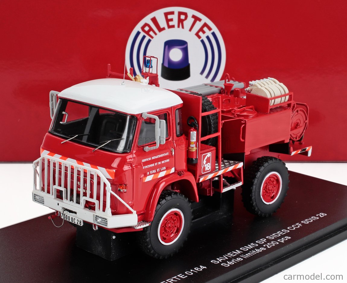 ALERTE0182 - Alerte 1:43 ALERTE Saviem Sp5 Camiva Tanker Truck Ccf Bmpm Sapeurs Pompiers 1976 Red White ALERTE0182 ( - **Novità - News