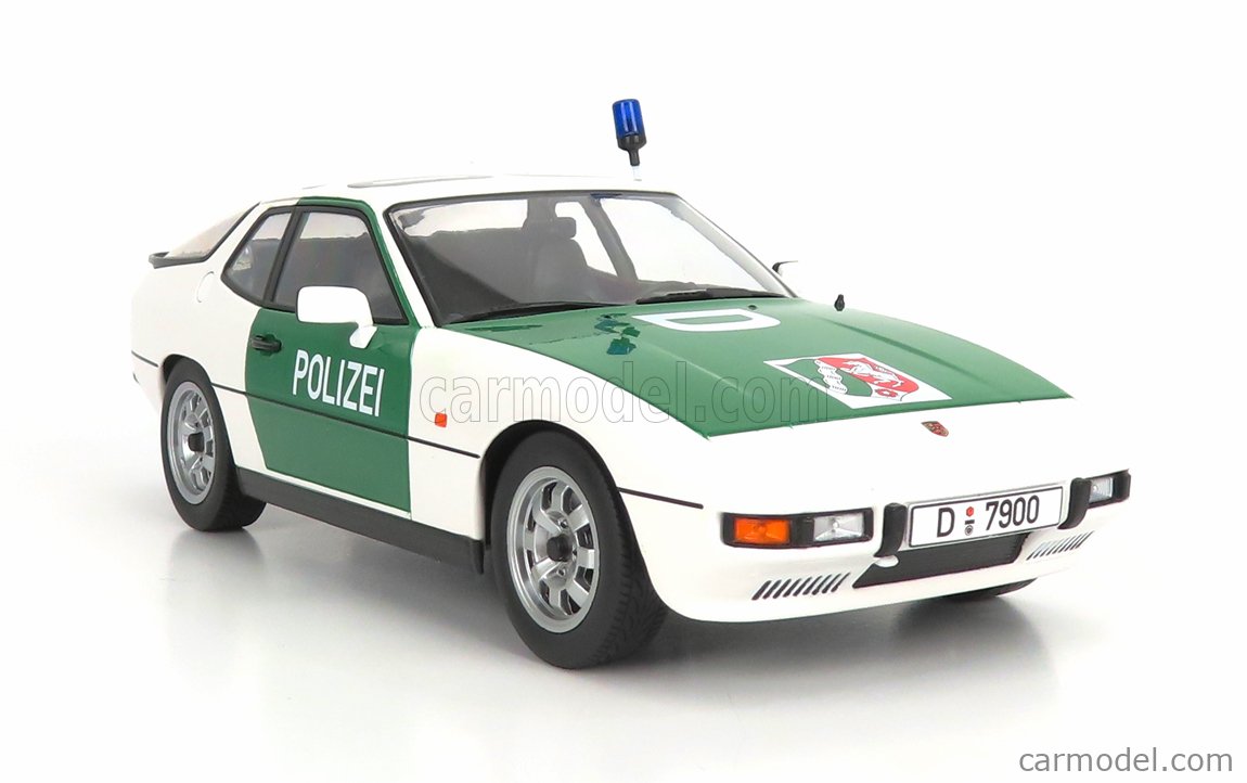 Voiture Miniature 1:18 Porsche 924 Police De Düsseldorf (Autobahn Polizei) 1985 - KK Scale Neuve