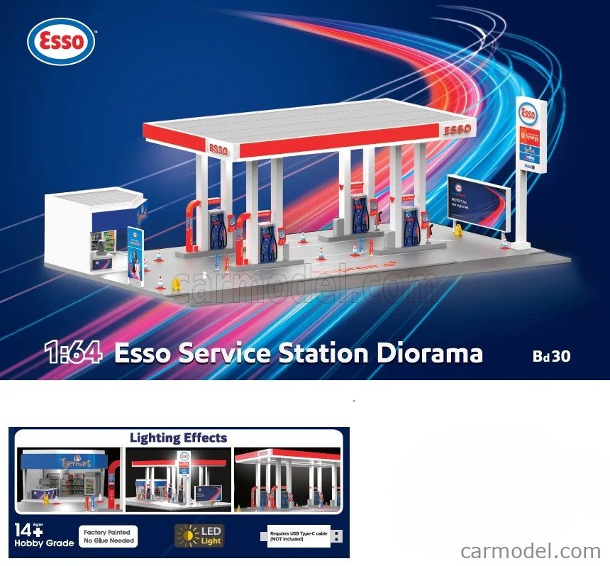 Daron Playset Stazione Di Servizio Chevron Con Food Mart - Giocattolo In Plastica