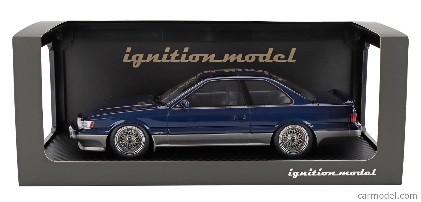 Ignition 1:18 Nissan Leopard F31 3.0 1988 Bleu Ultima Modèle réduit en