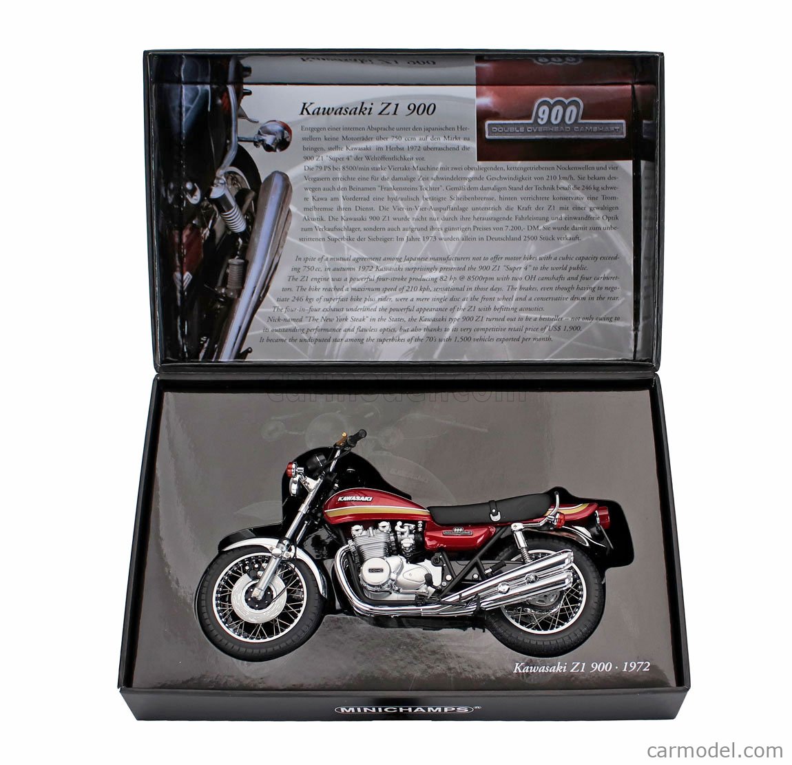 MINICHAMPS 122164104 Scale 1/12 | KAWASAKI 900 Z1 SUPER 4 1972 RED