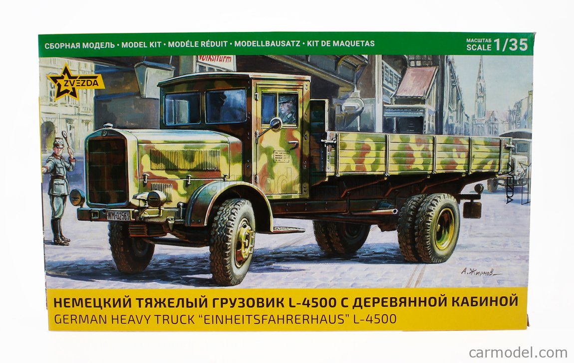 ZVEZDA 3647 Scale 1/35 | MERCEDES BENZ L4500 GERMAN HEAVY MILITARY