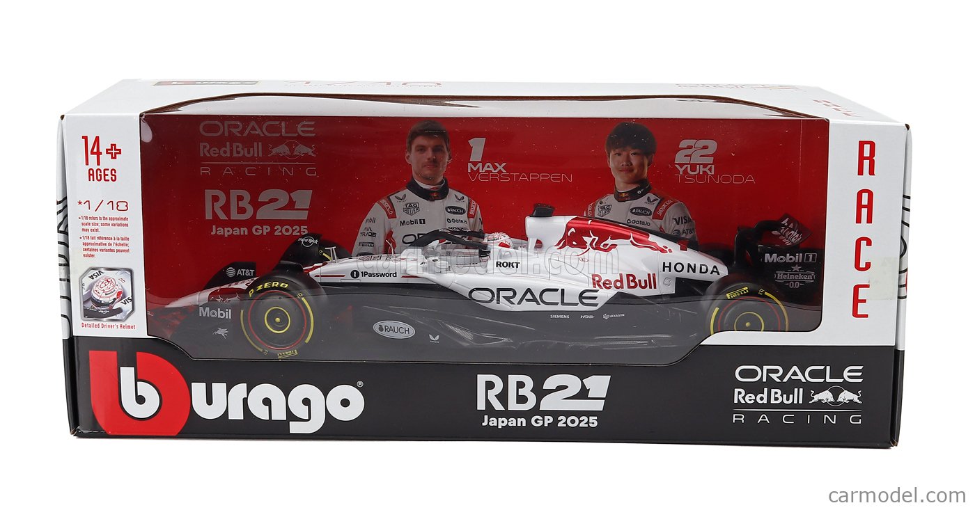 BURAGO 18-18005-J-1 Scale 1/18 | RED BULL F1 RB21 TEAM ORACLE RED