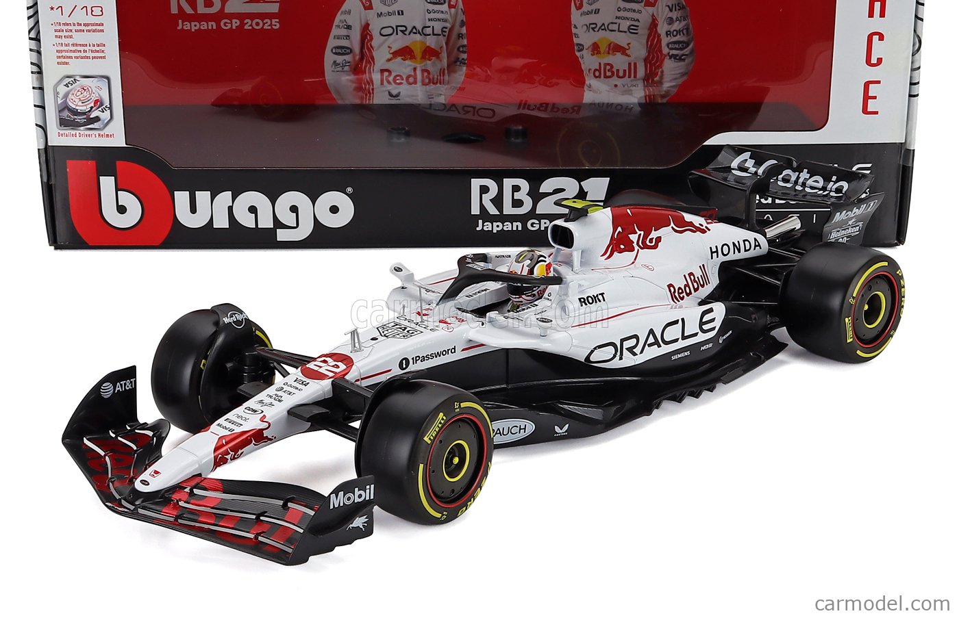 burago FORMULA RACING【RedBull】F1 BURAGO 18-18005-J-22 Scale 1/18 | RED BULL F1 RB21 TEAM ORACLE RED