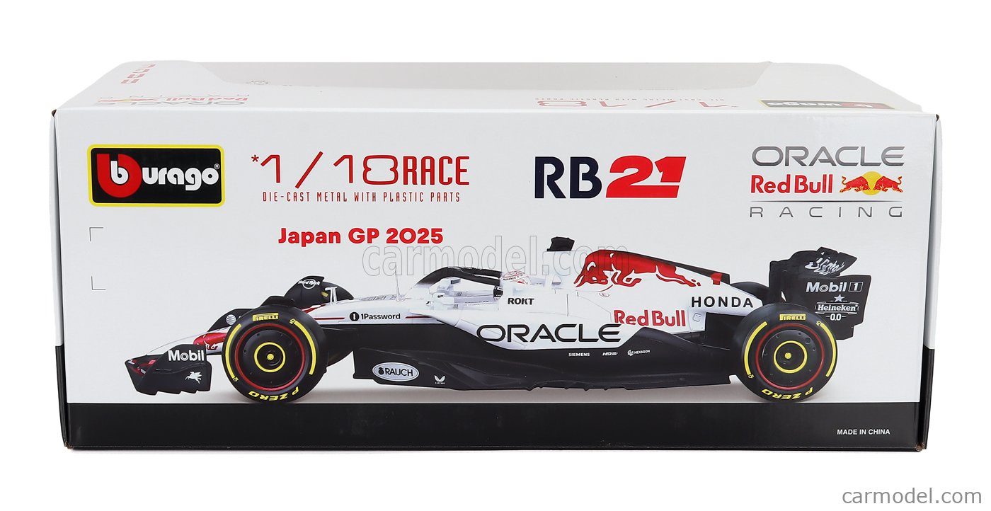 BURAGO 18-18005-J-22 Scale 1/18 | RED BULL F1 RB21 TEAM ORACLE RED