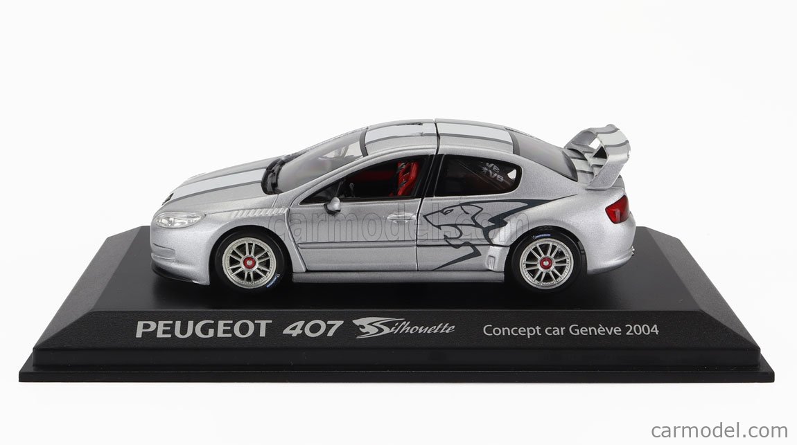 Provence Moulage Résine 1/43 - Peugeot 407 Silhouette Genève 2004 (Occasion, Très Bon état, Boîte Vitrine)