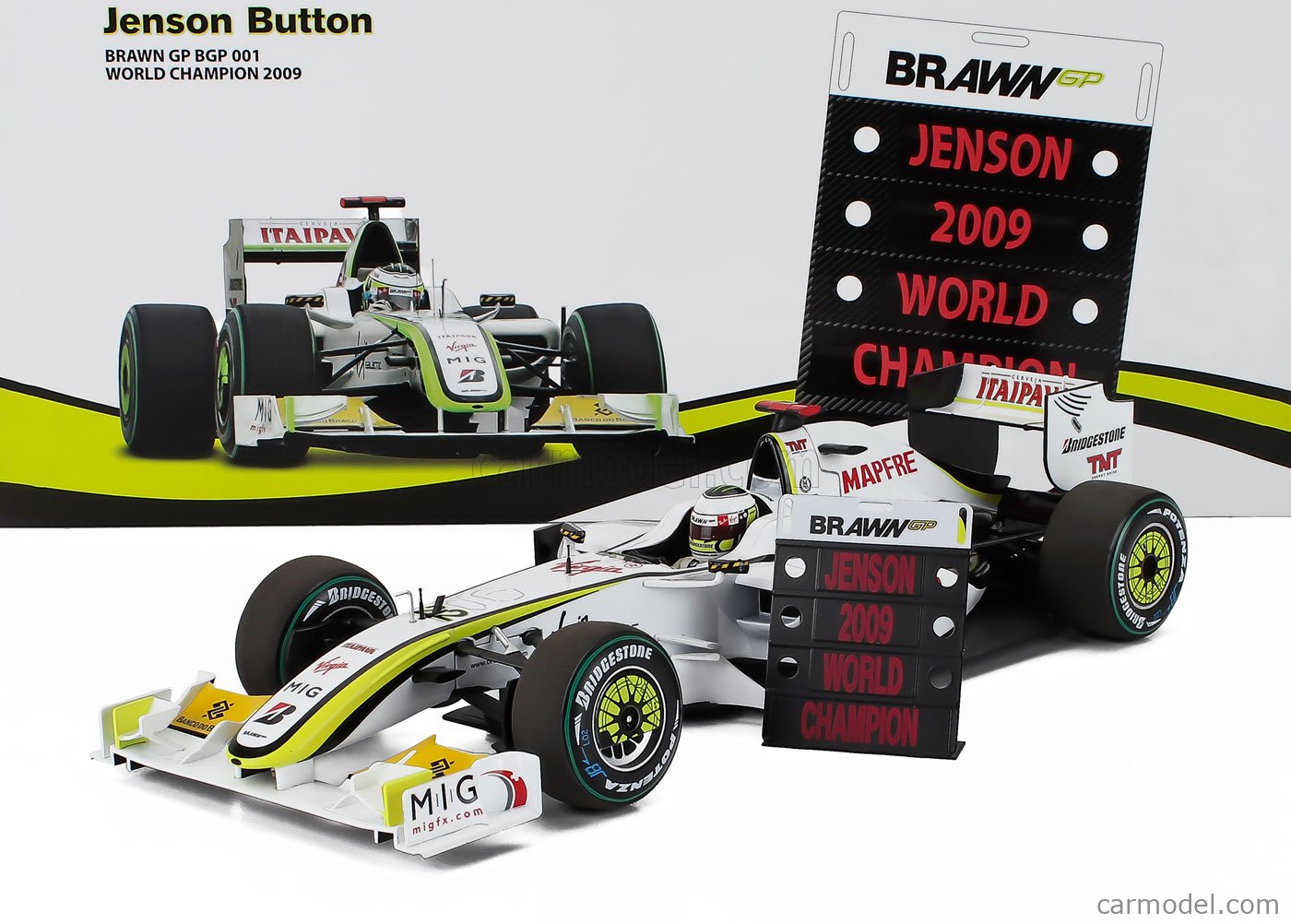 BRAWN GP MERCEDES BGP 001 Button GP F1 2009 Minichamps 1/18 EUR 300,00