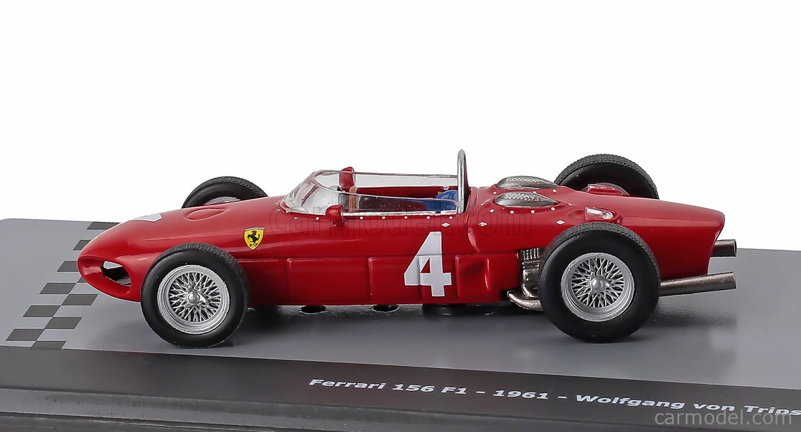 Miniature F1 Ferrari 1500 Cm3 Monaco 1961 1/43 Marmande France Bois - Très Bon état
