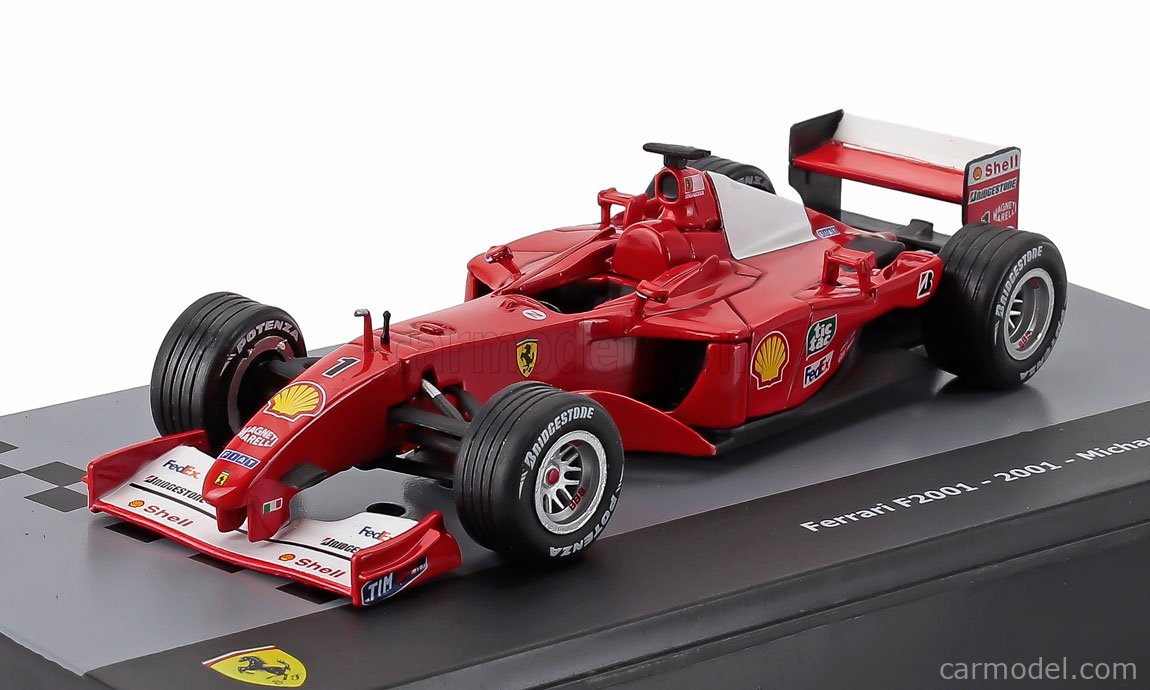 Miniature F1 Hot Wheels 1/18 Ferrari F2001 – Schumacher – Monza 2001