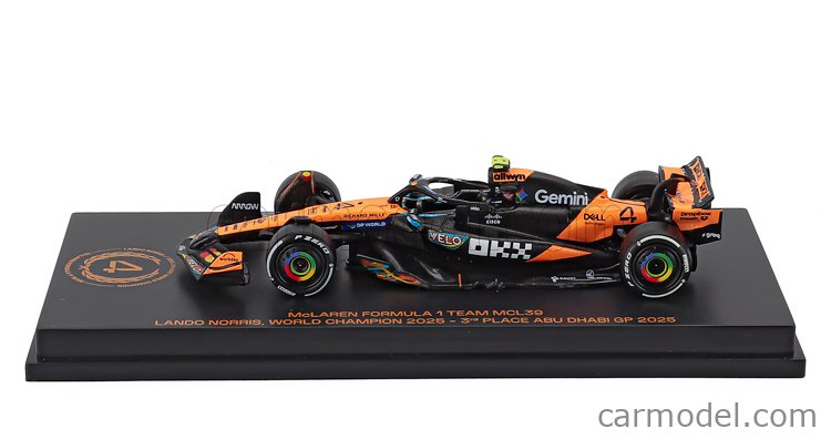 MINICHAMPS 530258704 Scale 1/64 | McLAREN F1 MCL39 TEAM MCLAREN N