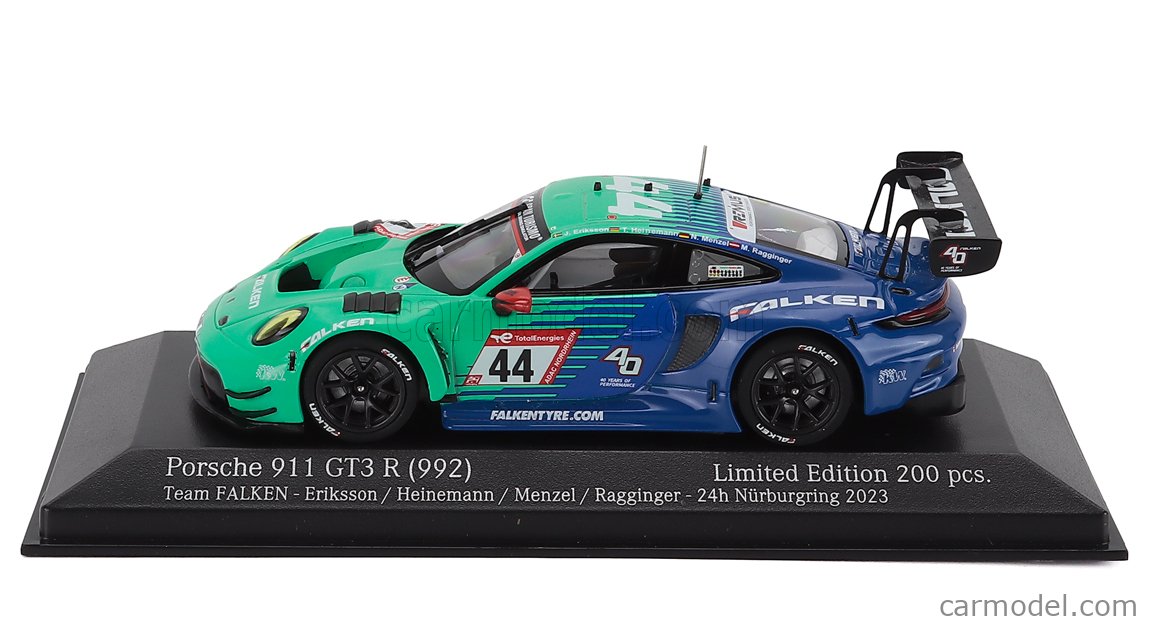 Spark Porsche 911 992 GT3 R 1/43 - #44 Nürburgring 2023 - Eriksson/Heinemann