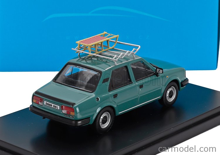 ABREX 143AU-702HA Scale 1/42 | SKODA 120L 1984 WITH SNOW SLEDGE