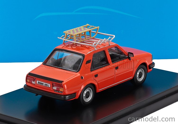 ABREX 143AU-702GS Scale 1/43 | SKODA 120L 1984 WITH SNOW SLEDGE