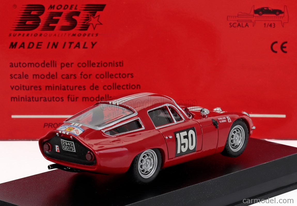 BEST-MODEL 9074 Scale 1/43 | ALFA ROMEO GIULIA TZ N 150 TOUR DE