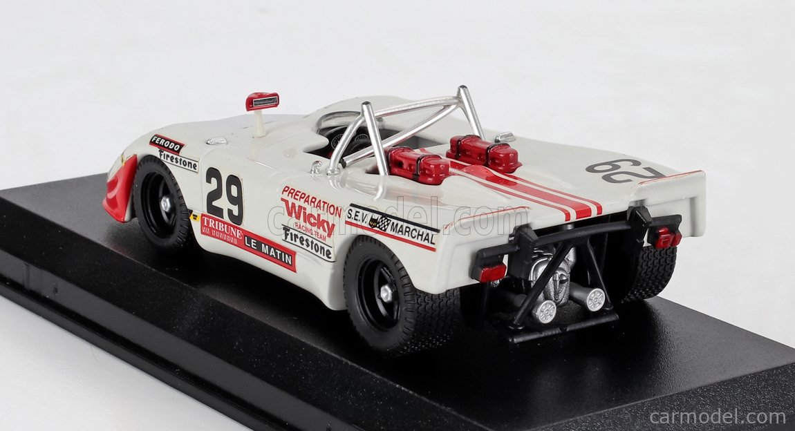BEST-MODEL 9581 Echelle 1/43 | PORSCHE 908/2 FLUNDER TEAM WICKY RACING N 29 24h LE MANS 1971 A.WICKY - M.C.OLIVAR WHITE RED