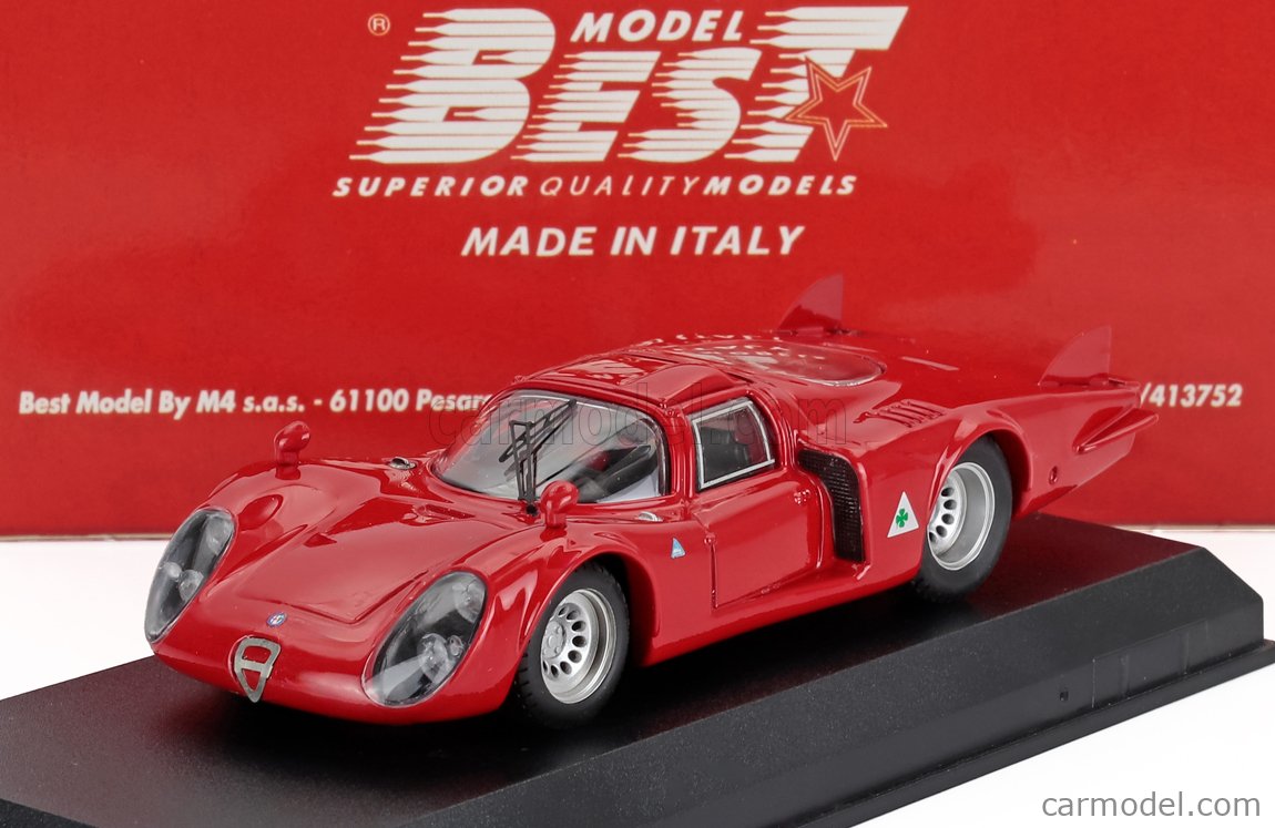 Miniature Best 1/43 – Alfa Romeo 33.2 Coda Lunga 1968 – Rouge – Occasion