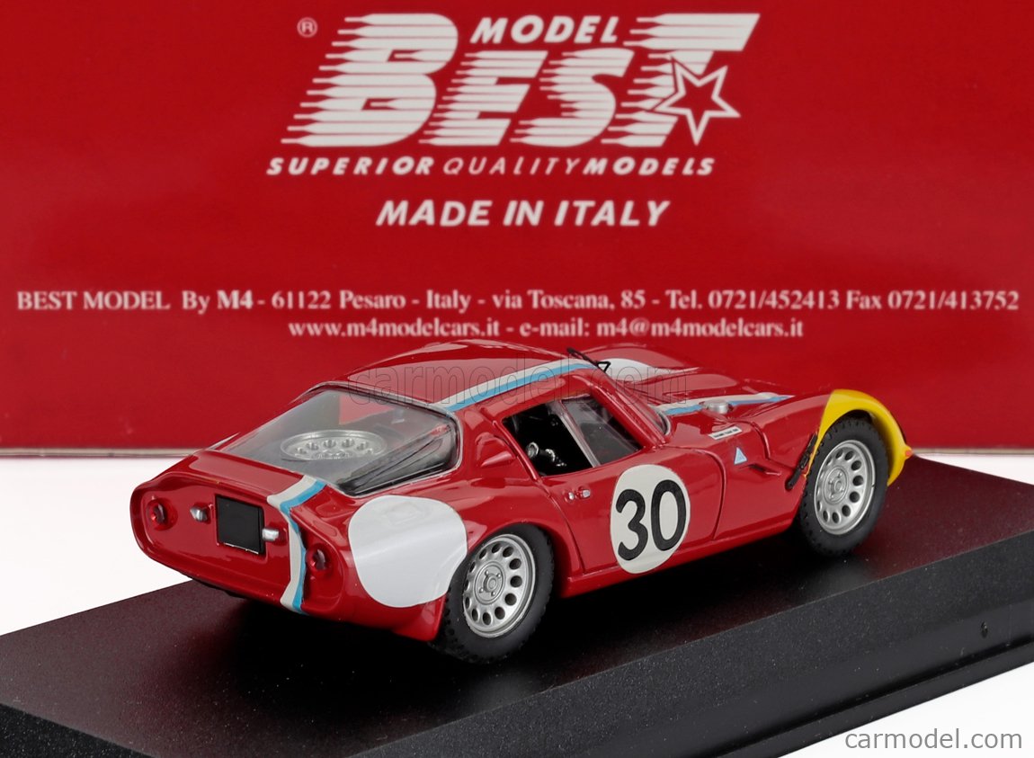 BEST-MODEL 9529 Scale 1/43 | ALFA ROMEO TZ2 COUPE N 30 24h SPA