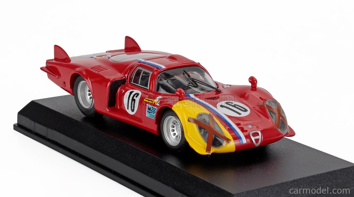 Miniature Best Model Alfa Romeo 33.2 Coda Lunga N.16 Spa 1968 – 1/43, Neuve