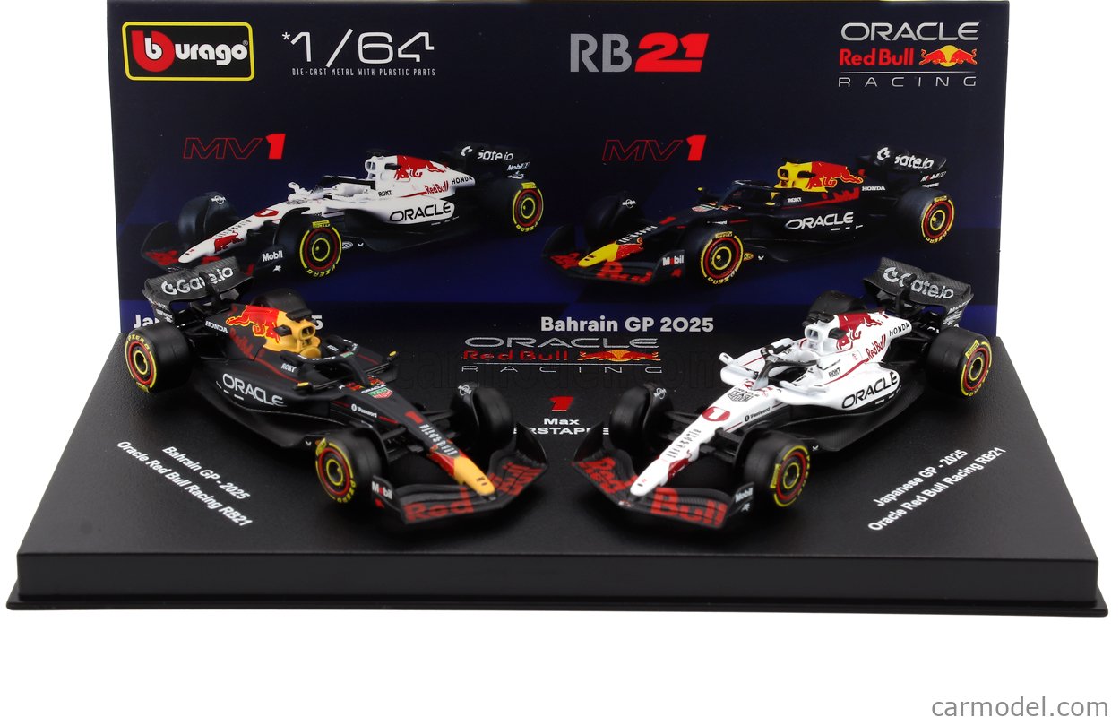 BURAGO 18-58018-V Scale 1/64 | RED BULL SET F1 2X RB21 TEAM ORACLE