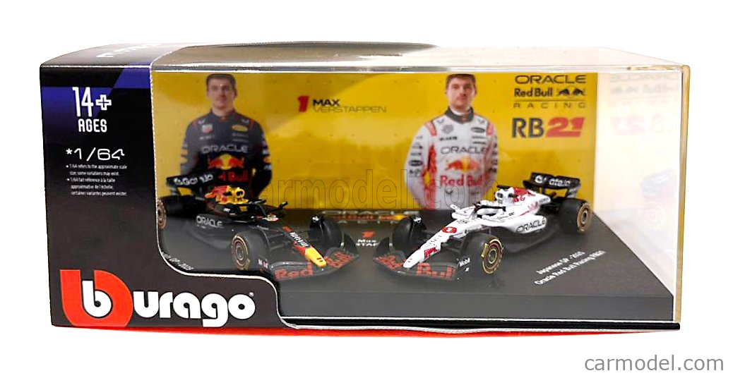 BURAGO 18-58018-V Scale 1/64 | RED BULL SET F1 2X RB21 TEAM ORACLE