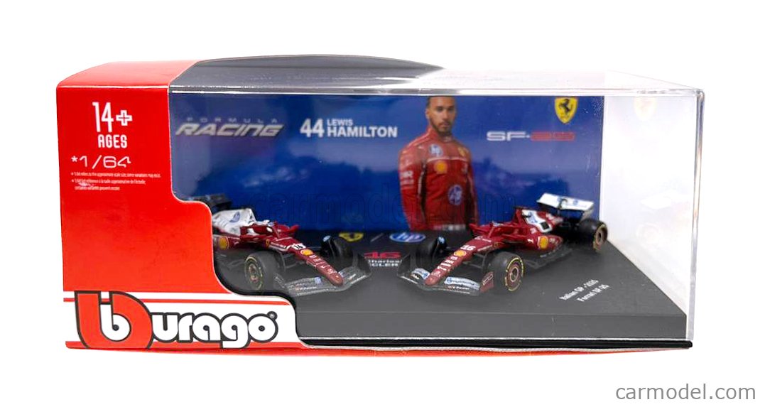 BURAGO 18-56807-16 Scale 1/64 | FERRARI SET F1 2X SF-25 TEAM