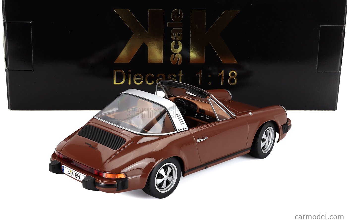 Minichamps 1/87 Porsche 911 Targa 1972 Marrone Metallizzato – Modellino Auto Da Collezione Dettagliato - copertina