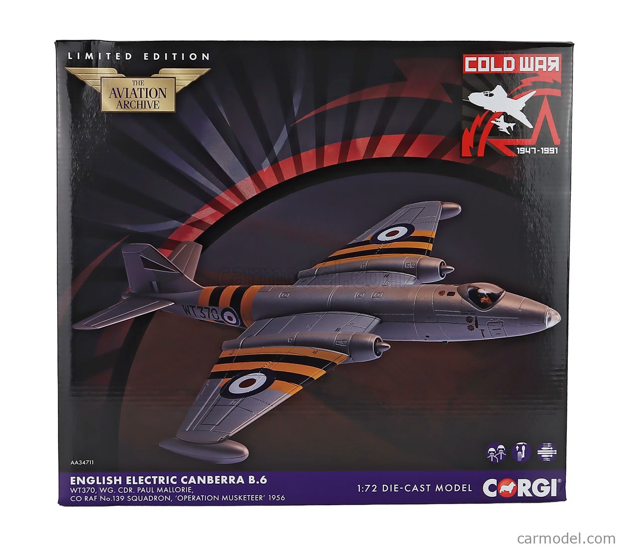 CORGI AA34711 Scale 1/48 | ENGLISH ELECTRIC CANBERRA B6 WT370