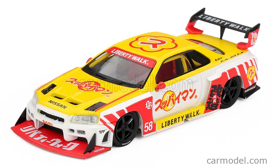 MINI-GT MGT01204-R Scale 1/64 | NISSAN SKYLINE GT-R (R34) LB-SUPER