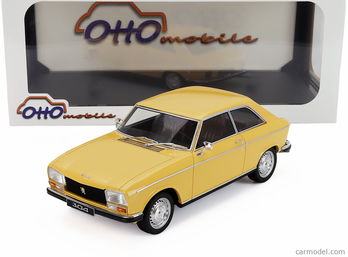 OTTO-MOBILE OT1113 Scale 1/18 | PEUGEOT 304 S COUPE 1972 YELLOW